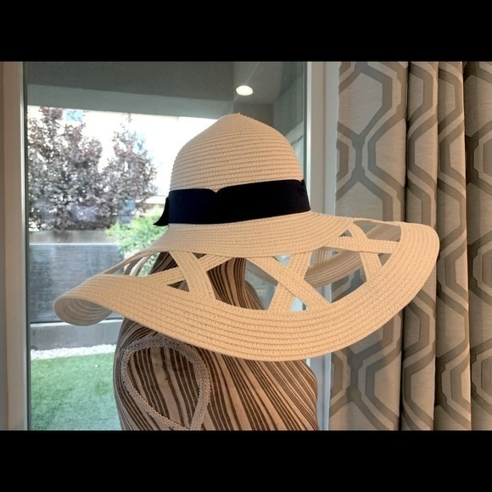 Mudpie Wide Brim Floppy Fancy Hat